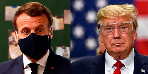 Coronavirus: Macron encourages wearing masks while Trump, Pence ...