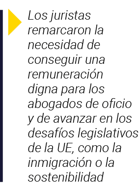  Los juristas remarcaron la necesidad de conseguir una remuneración digna para los abogados de oficio y de avanzar en   