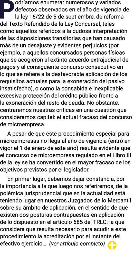Podríamos enumerar numerosos y variados defectos observados en el año de vigencia de la ley 16 22 de 5 de septiembre,   