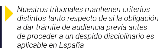  Nuestros tribunales mantienen criterios distintos tanto respecto de si la obligación a dar trámite de audiencia prev   