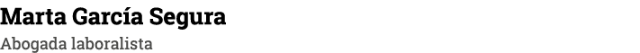 Marta García Segura Abogada laboralista
