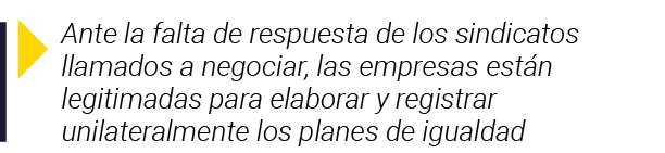 Ante la falta de respuesta de los sindicatos llamados a negociar, las empresas están legitimadas para elaborar y reg   