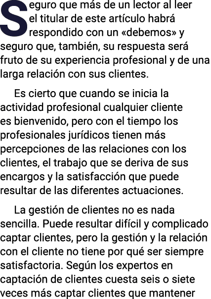 Seguro que más de un lector al leer el titular de este artículo habrá respondido con un  debemos  y seguro que, tambi   