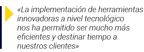   La implementación de herramientas innovadoras a nivel tecnológico nos ha permitido ser mucho más eficientes y desti   