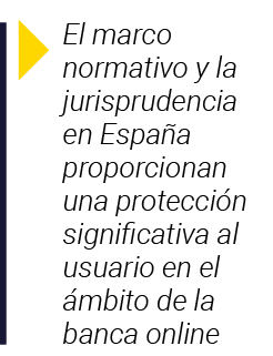  El marco normativo y la jurisprudencia en España proporcionan una protección significativa al usuario en el ámbito d   
