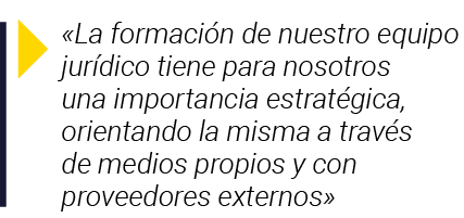   La formación de nuestro equipo jurídico tiene para nosotros una importancia estratégica, orientando la misma a trav   