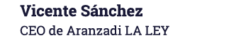 Vicente Sánchez CEO de Aranzadi LA LEY
