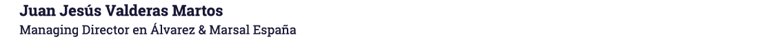 Juan Jesús Valderas Martos Managing Director en Álvarez & Marsal España