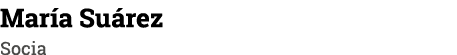 María Suárez Socia