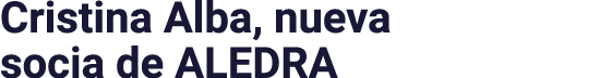 Cristina Alba, nueva socia de ALEDRA