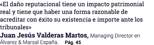  El daño reputacional tiene un impacto patrimonial real y tiene que haber una forma razonable de acreditar con éxito    