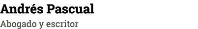 Andrés Pascual Abogado y escritor