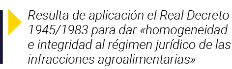  Resulta de aplicación el Real Decreto 1945 1983 para dar  homogeneidad e integridad al régimen jurídico de las infra   