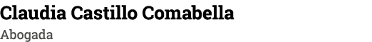 Claudia Castillo Comabella Abogada