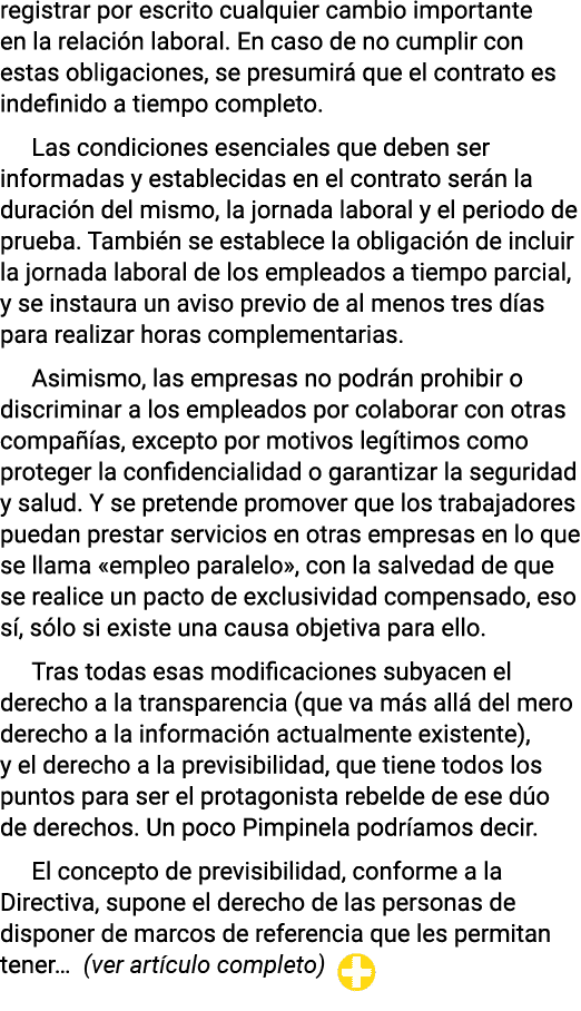 registrar por escrito cualquier cambio importante en la relación laboral  En caso de no cumplir con estas obligacione   