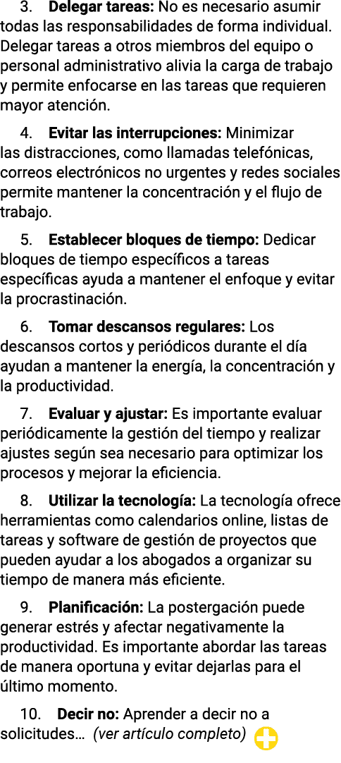 3  Delegar tareas: No es necesario asumir todas las responsabilidades de forma individual  Delegar tareas a otros mie   