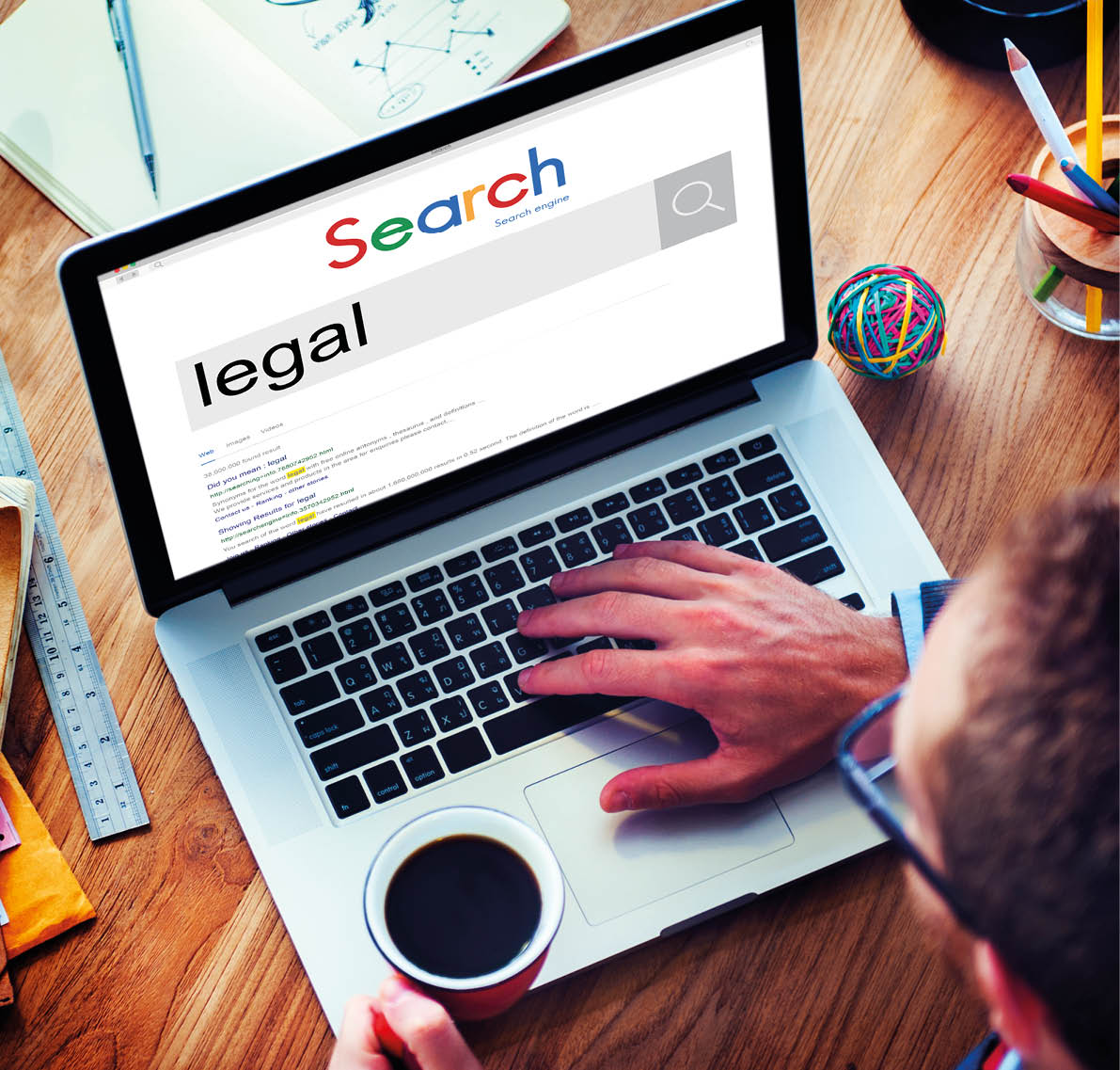 Businessman Communicaiton Connection Browsing Search Concept