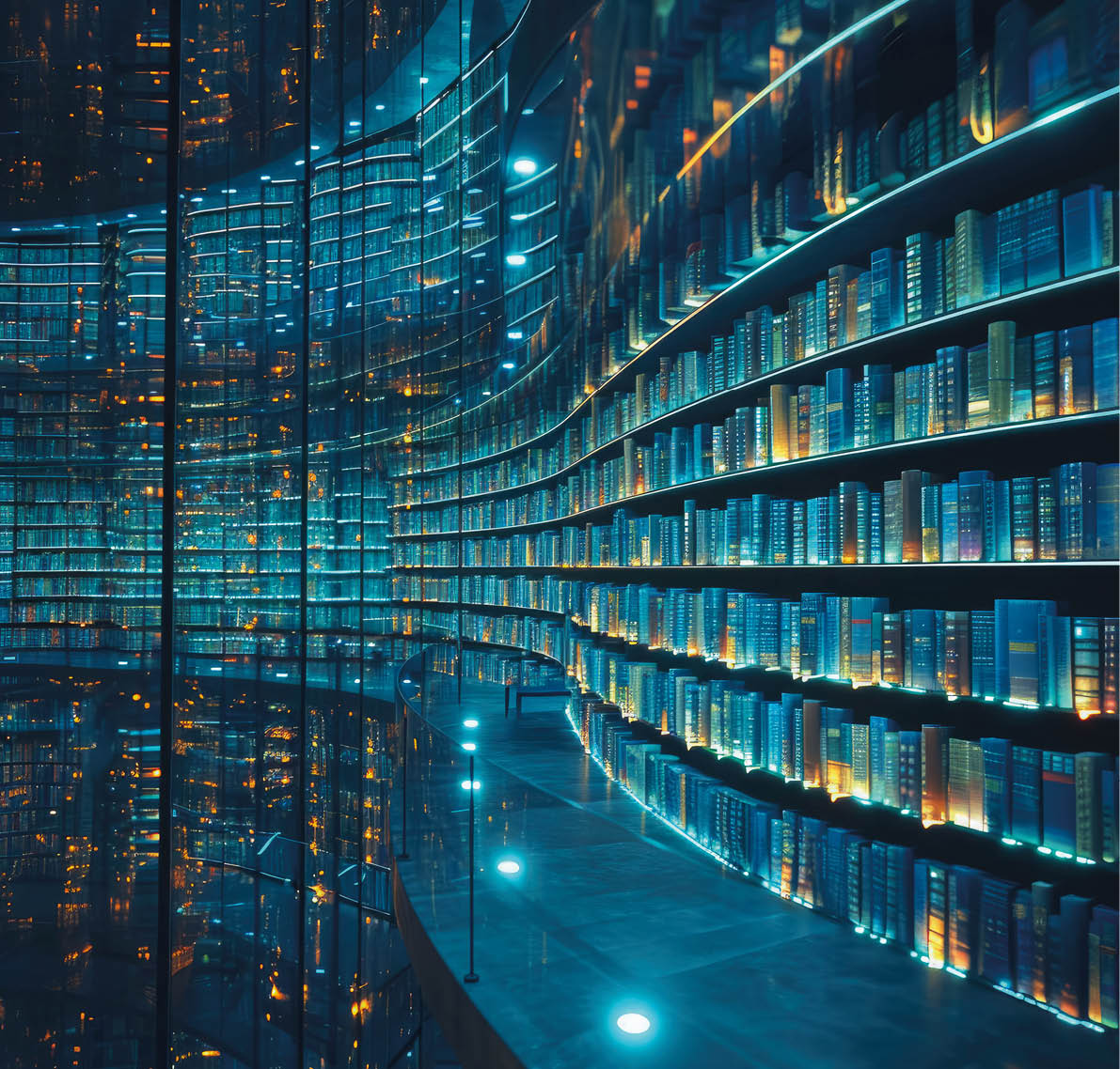 an image of a database full of knowledge