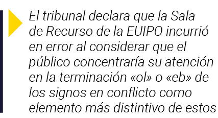  El tribunal declara que la Sala de Recurso de la EUIPO incurrió en error al considerar que el público concentraría s   