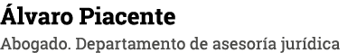 Álvaro Piacente Abogado  Departamento de asesoría jurídica