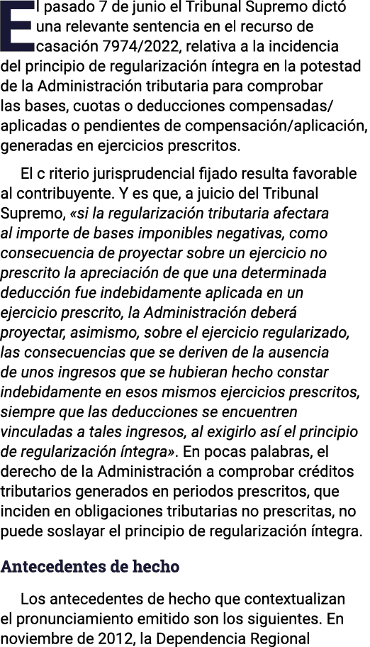 El pasado 7 de junio el Tribunal Supremo dictó una relevante sentencia en el recurso de casación 7974 2022, relativa    