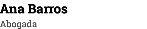 Ana Barros Abogada