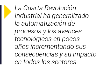  La Cuarta Revolución Industrial ha generalizado la automatización de procesos y los avances tecnológicos en pocos añ   
