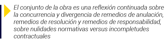  El conjunto de la obra es una reflexión continuada sobre la concurrencia y divergencia de remedios de anulación, rem   