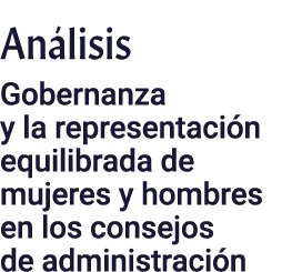 Análisis Gobernanza y la representación equilibrada de mujeres y hombres en los consejos de administración