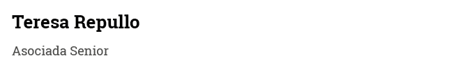 Teresa Repullo Asociada Senior