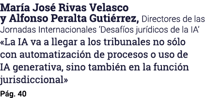 María José Rivas Velasco y Alfonso Peralta Gutiérrez, Directores de las Jornadas Internacionales  Desafíos jurídicos    