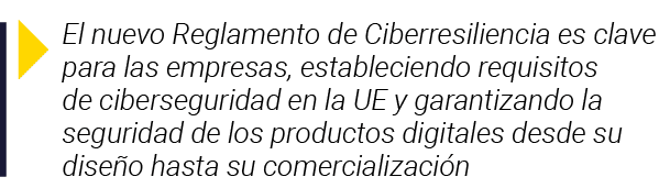  El nuevo Reglamento de Ciberresiliencia es clave para las empresas, estableciendo requisitos de ciberseguridad en la   