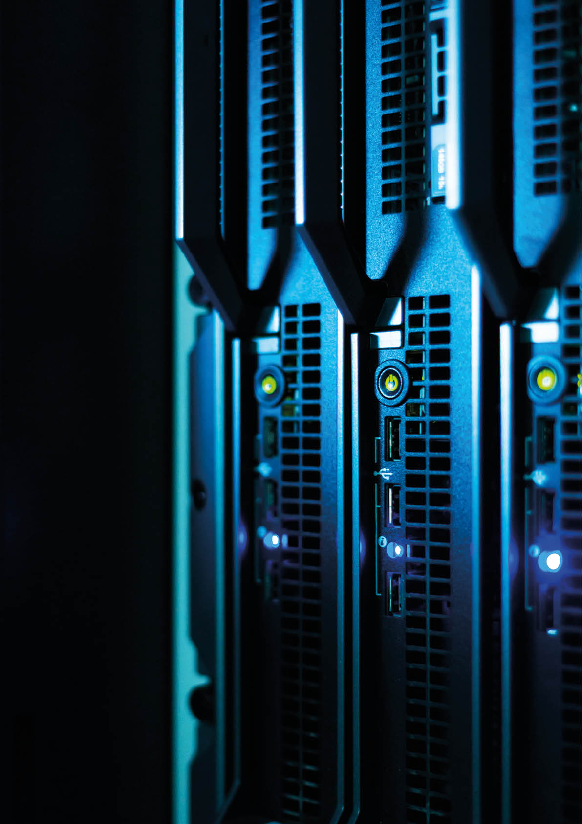 Network servers in data room  