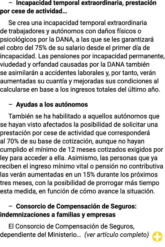   Incapacidad temporal extraordinaria, prestación por cese de actividad  Se crea una incapacidad temporal extraordina   