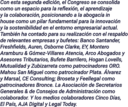 Con esta segunda edición, el Congreso se consolida como un espacio para la reflexión, el aprendizaje y la colaboració   