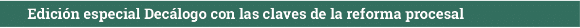 Edición especial Decálogo con las claves de la reforma procesal