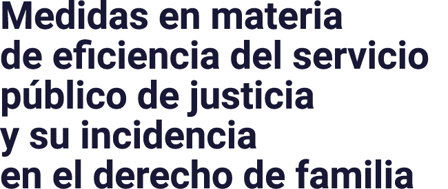 Medidas en materia de eficiencia del servicio público de justicia y su incidencia en el derecho de familia