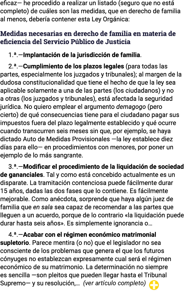 eficaz— he procedido a realizar un listado (seguro que no está completo) de cuáles son las medidas, que en derecho de   