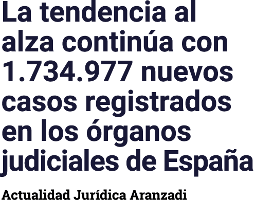 La tendencia al alza continúa con 1 734 977 nuevos casos registrados en los órganos judiciales de España Actualidad J   