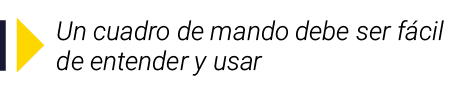  Un cuadro de mando debe ser fácil de entender y usar