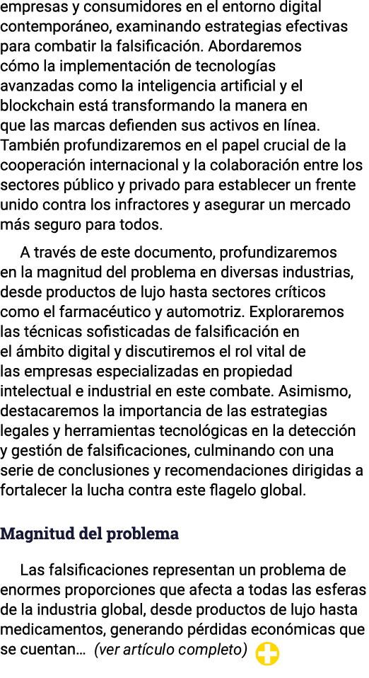 empresas y consumidores en el entorno digital contemporáneo, examinando estrategias efectivas para combatir la falsif   