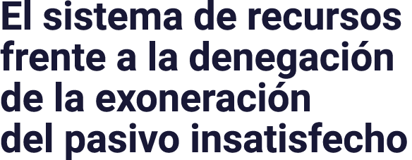 El sistema de recursos frente a la denegación de la exoneración del pasivo insatisfecho
