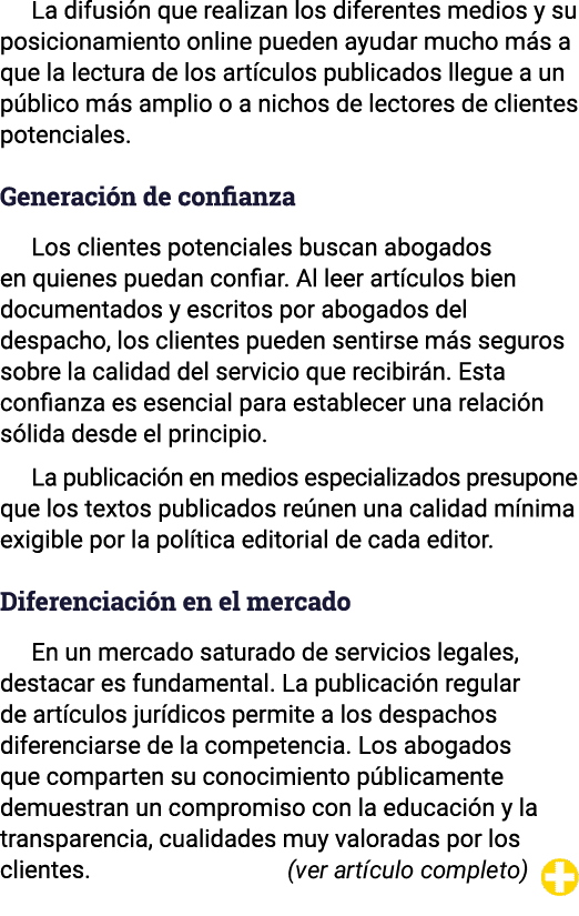 La difusión que realizan los diferentes medios y su posicionamiento online pueden ayudar mucho más a que la lectura d   