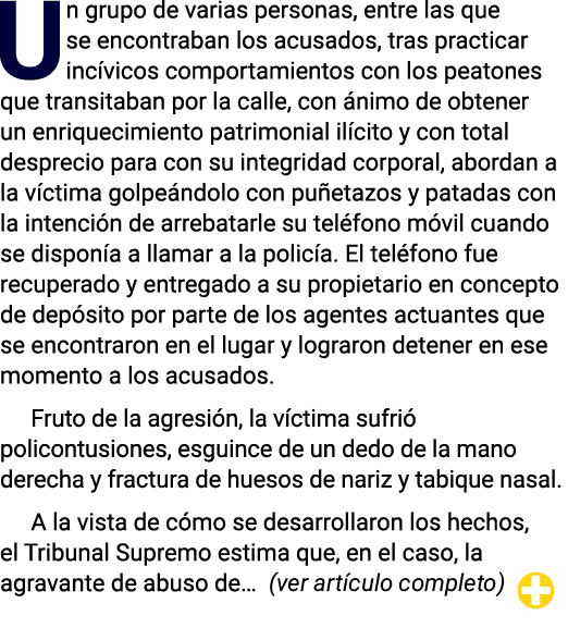 Un grupo de varias personas, entre las que se encontraban los acusados, tras practicar incívicos comportamientos con    