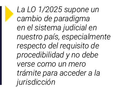  La LO 1 2025 supone un cambio de paradigma en el sistema judicial en nuestro país, especialmente respecto del requis   