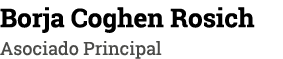 Borja Coghen Rosich Asociado Principal
