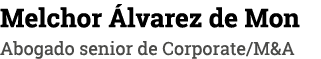 Melchor Álvarez de Mon Abogado senior de Corporate M&A