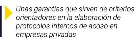  Unas garantías que sirven de criterios orientadores en la elaboración de protocolos internos de acoso en empresas pr   