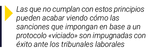  Las que no cumplan con estos principios pueden acabar viendo cómo las sanciones que impongan en base a un protocolo    
