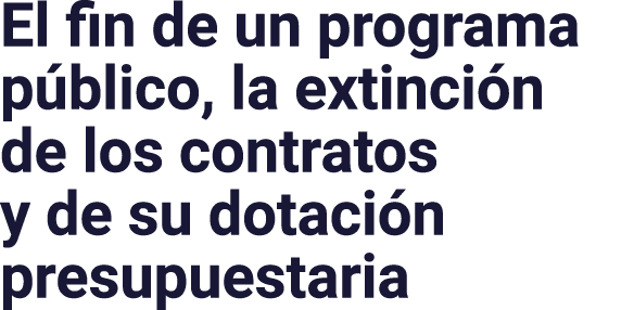 El fin de un programa público, la extinción de los contratos y de su dotación presupuestaria